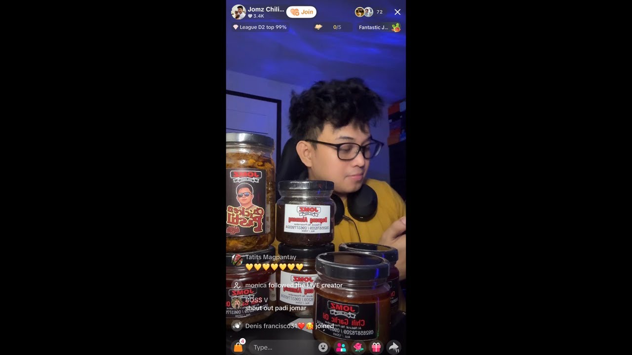 JOMZ CHILI SHOP LIVE ON TIKTOK