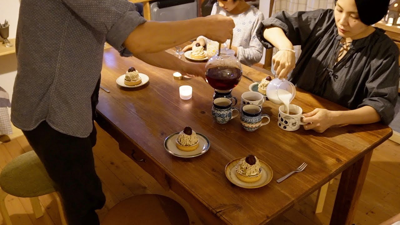 eda diary  夫と作るモンブランな休日　〜マロンペーストを作る　サクサクのタルトクッキー　長女の工作〜