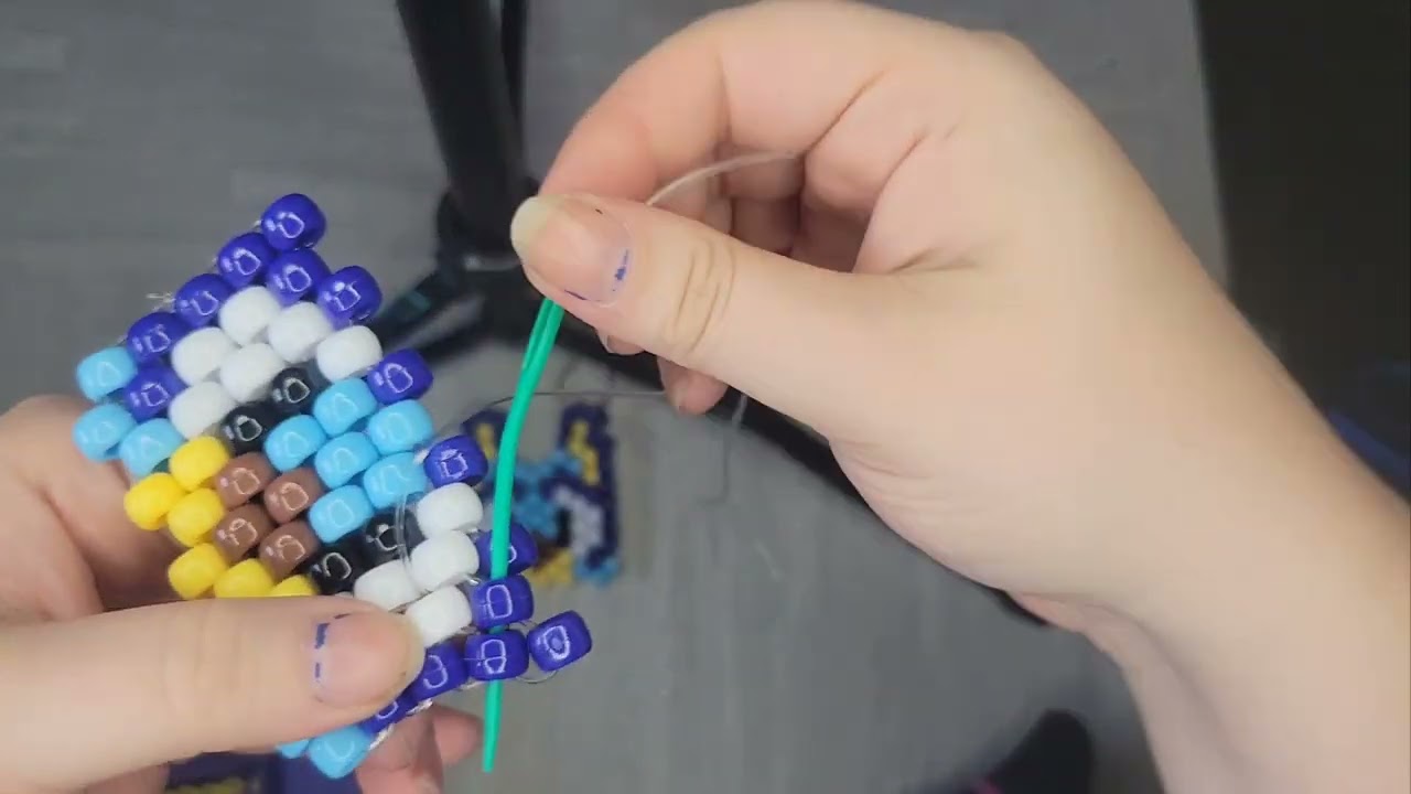 Bluey kandi keychain tutorial