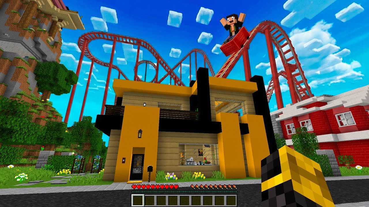 LA CASA DE MASSI se CONVIERTE en un PARQUE DE ATRACCIONES en MINECRAFT 😱