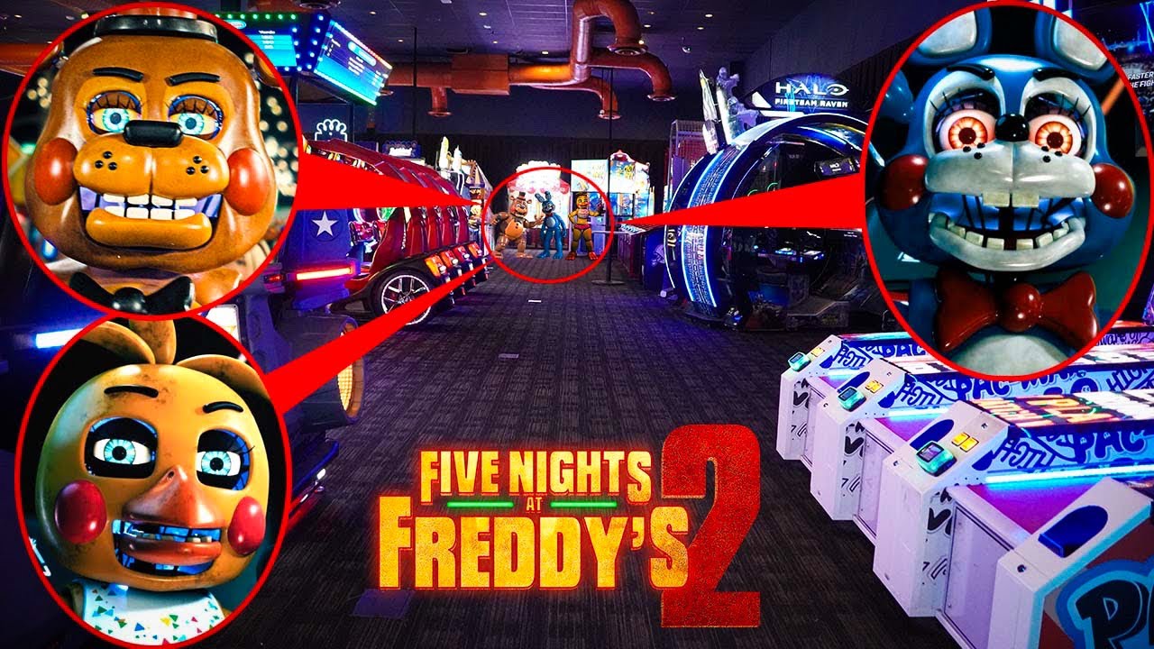 IF YOU SEE TOY FREDDY, TOY BONNIE & TOY CHICA FIVE NIGHTS AT FREDDYS 2 AT AN ARCADE IN REAL LIFE RUN