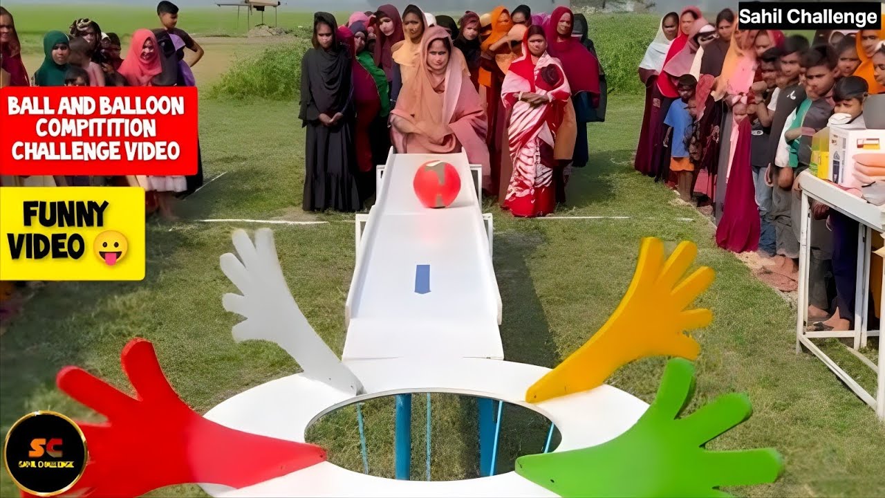 Ball And Balloon Compitition Challenge Video || Funny Video 😛/ Sahil Challenge