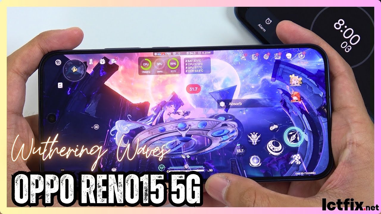 OPPO Reno 15 5G Wuthering Waves Gaming Test | Snapdragon 7 Gen 4 | 120Hz AMOLED Performance