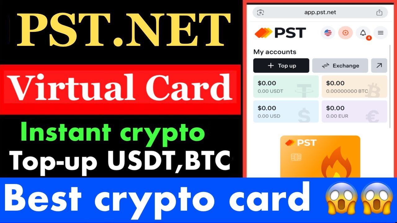 PST.NET Virtual Card || Best way to get a USD crypto card for global purchases ||