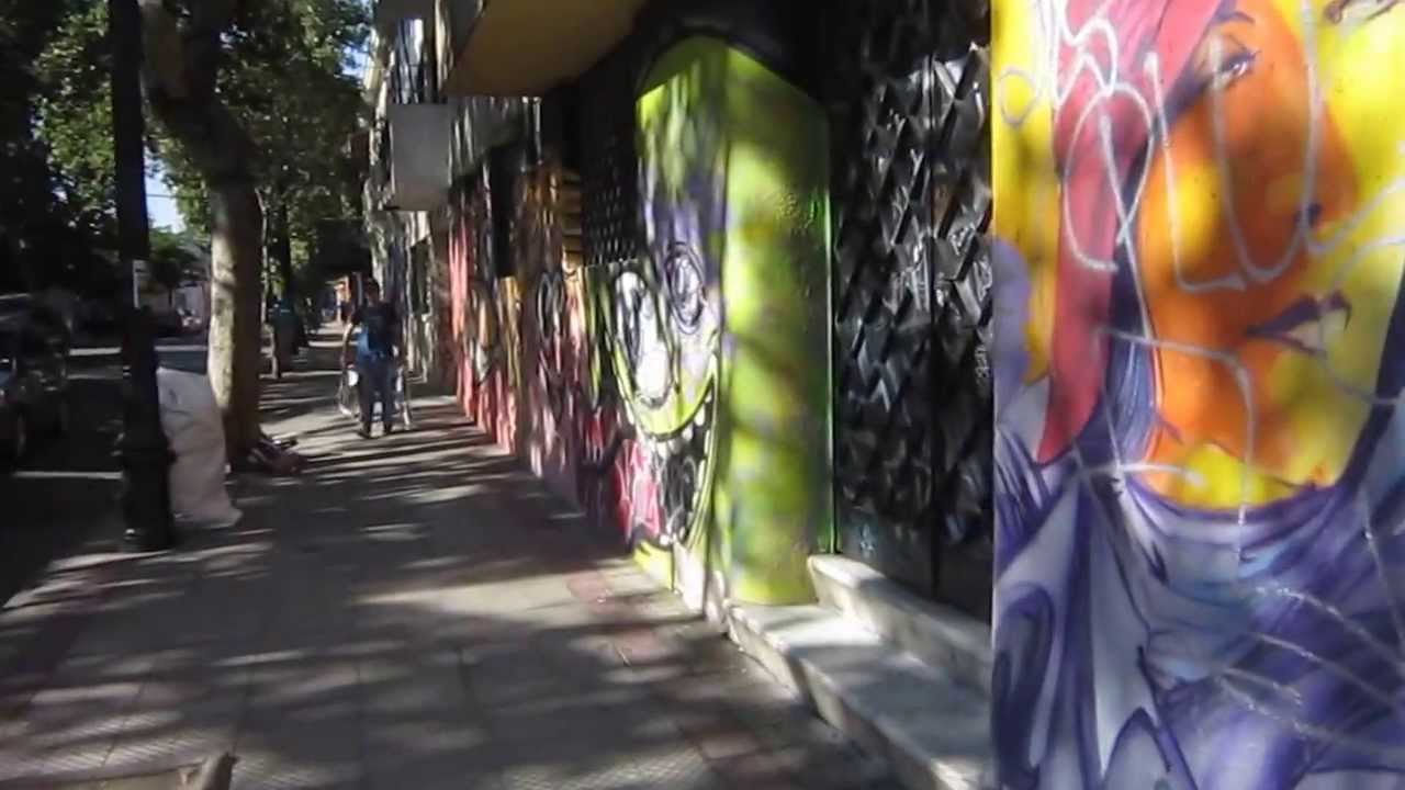 Walk through Barrio Bellavista neighborhood in Santiago, Chile [HD video]