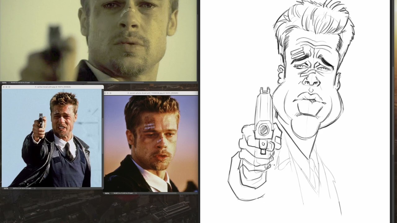Tom's Sketch o'the Week- Brad Pitt!