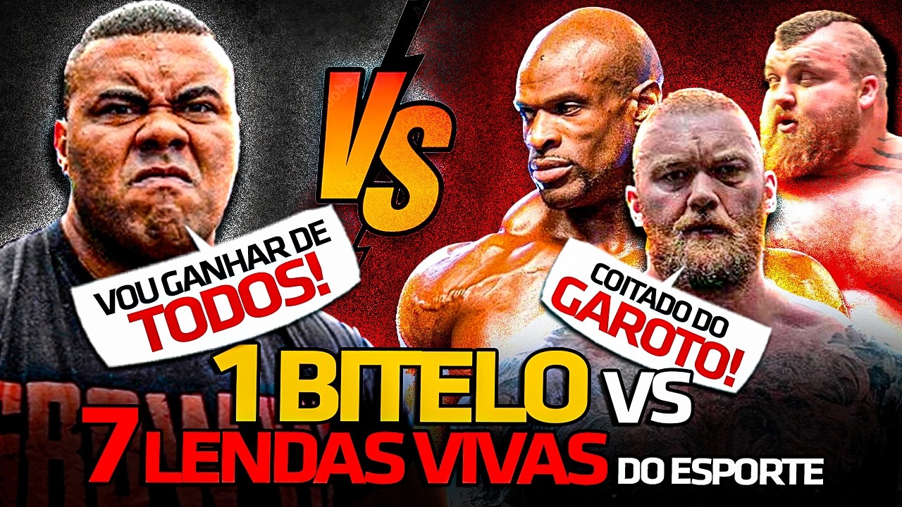 1 BITELO VS 7 LENDAS VIVAS DO LEVANTAMENTO DE PESO!