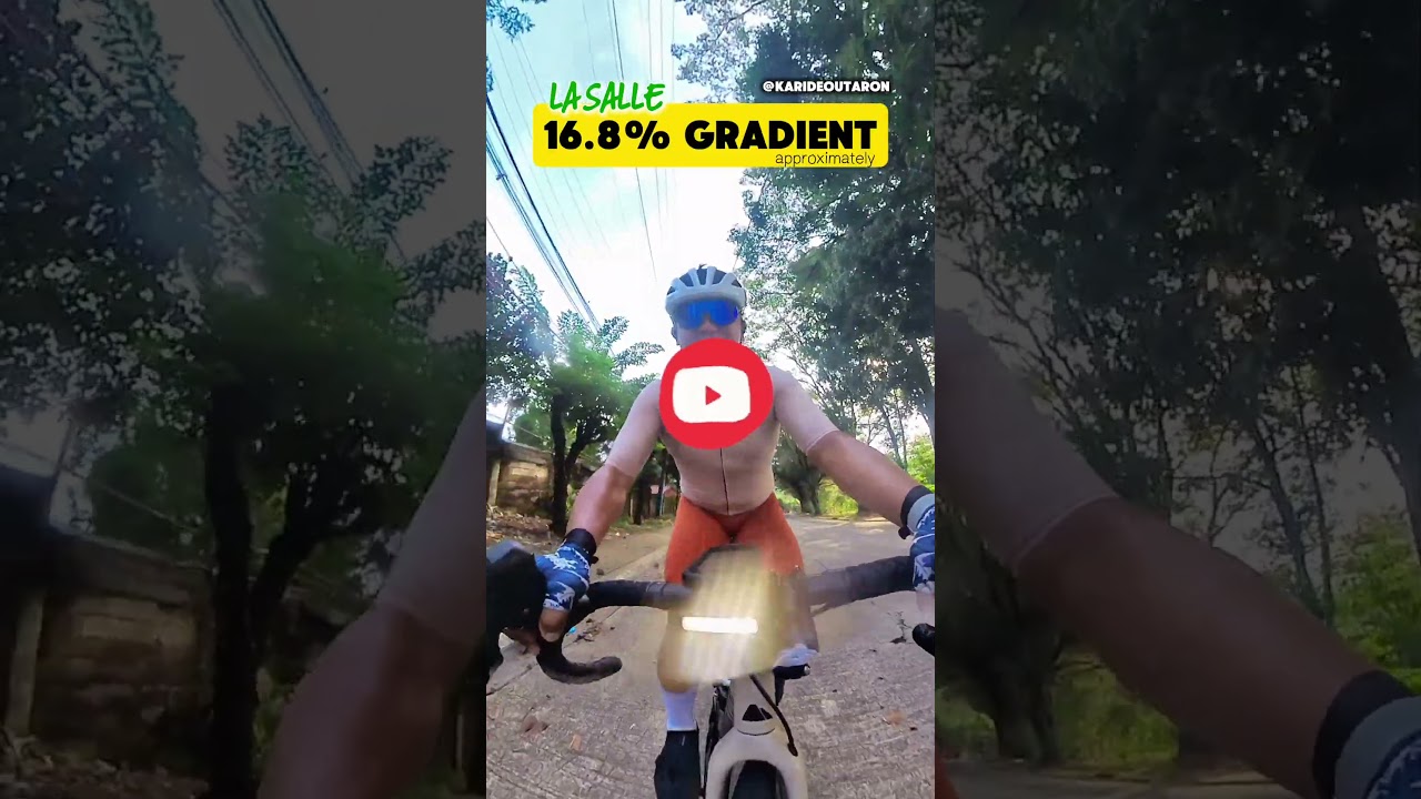 La Salle Climb (approximately) 16.8% Gradient.Go pedal.ph Bicycle Project Manila The Spider Route