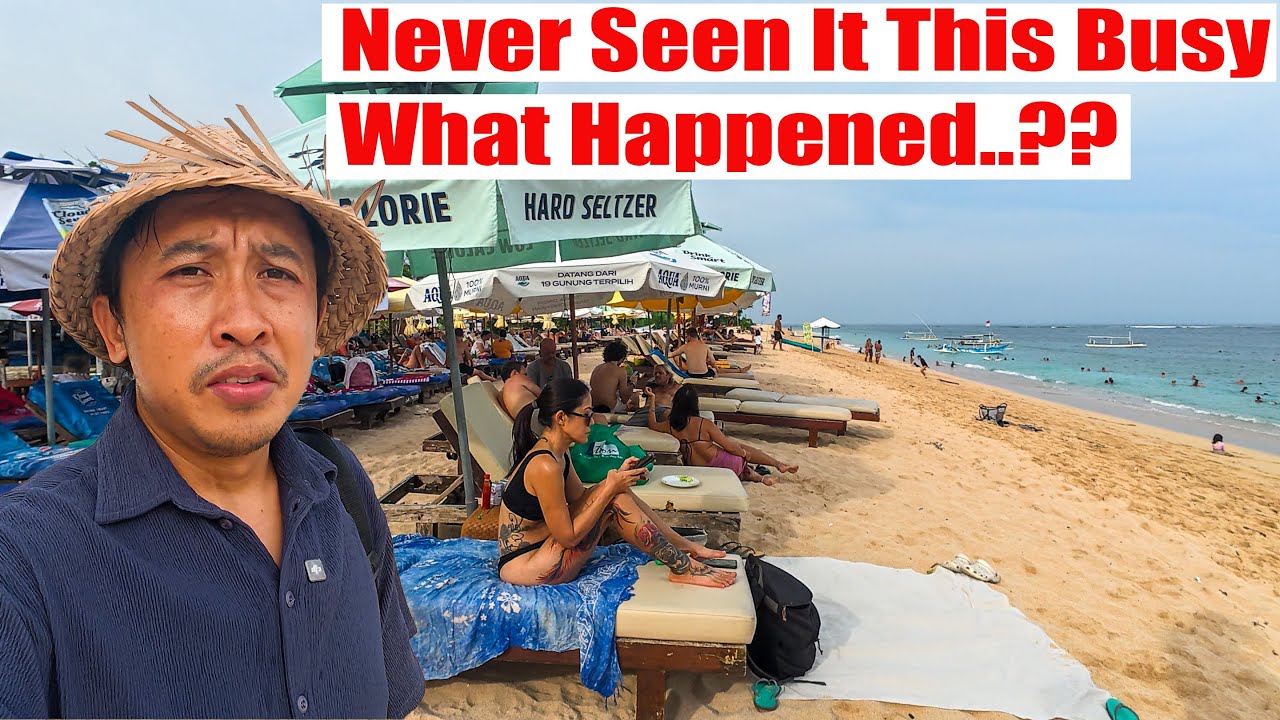 Never See The Beach This Busy..!! What Happened..?? Let Stroll Around Here At Nusa Dua Beaches..!!