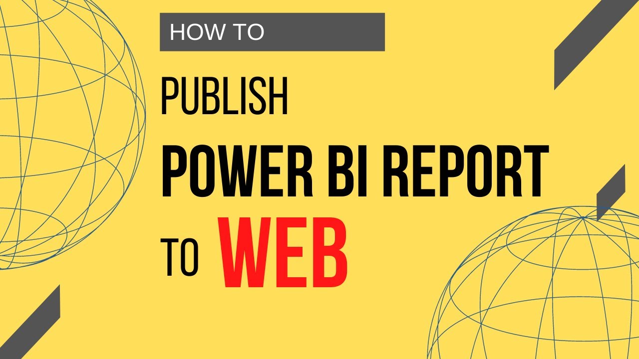 How to publish power bi report to web
