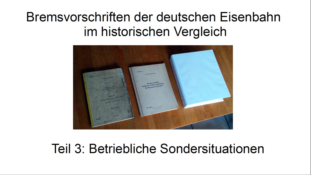 Bremsvorschriften im Vergleich: Betriebliche Sondersituationen
