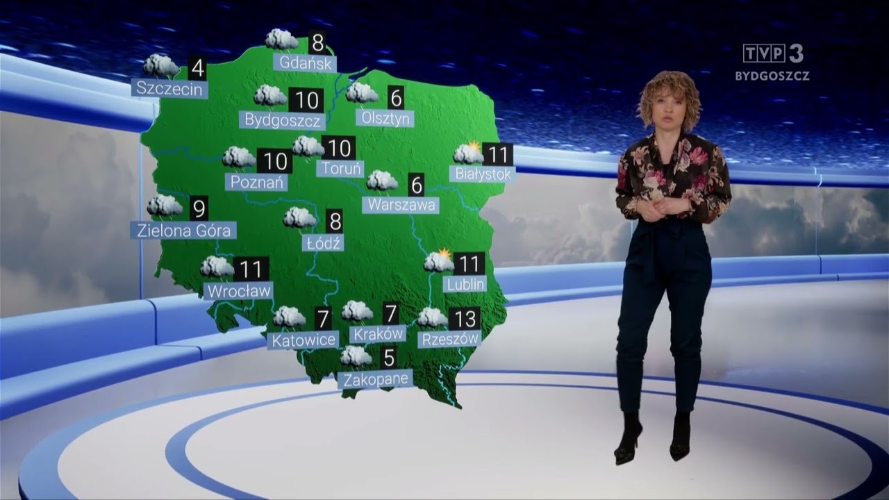 Pogoda TVP3 Bydgoszcz 15-16.03.2026