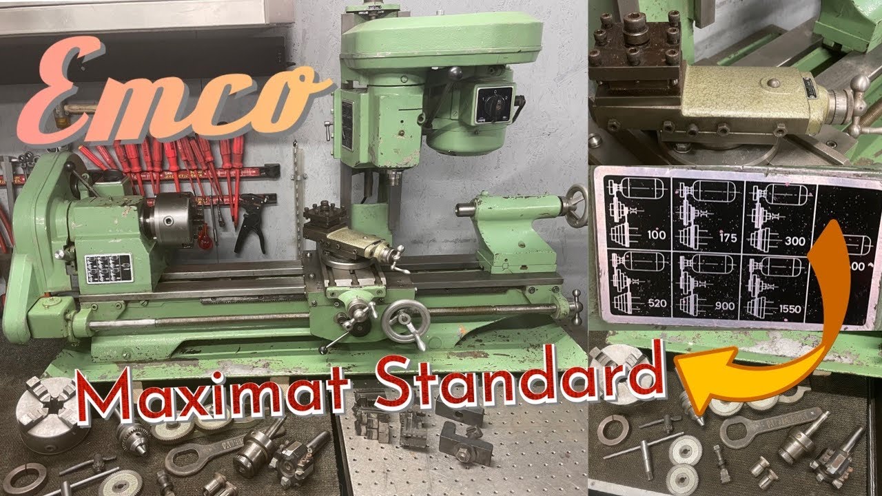 Emco Maximat Standard + Maximat Milling Attachment Lathe Drehmaschine