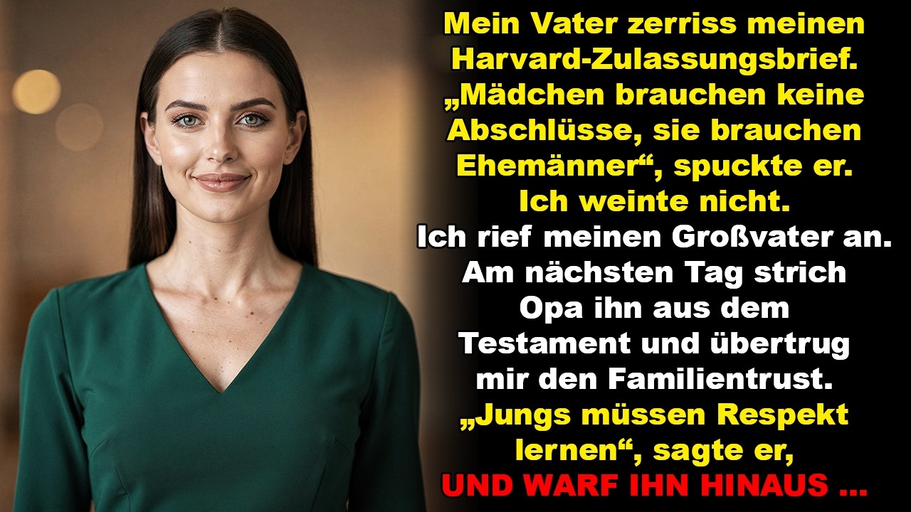 Beim Familienessen zerrissen sie meinen Brief von Harvard – Opa enterbte meinen Vater sofort