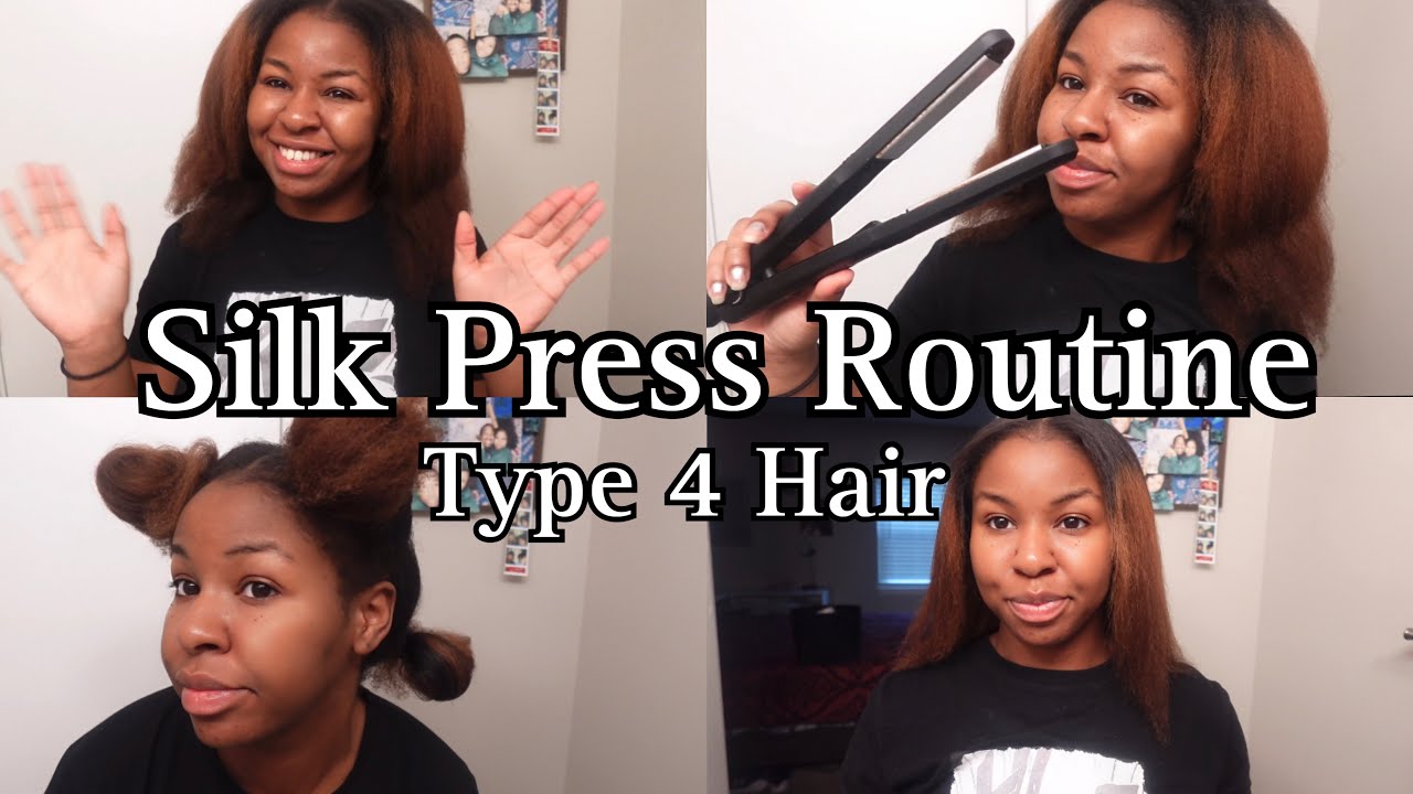My Silk Press Routine on Type 4 Hair | Revlon Perfect Straight Flat Iron