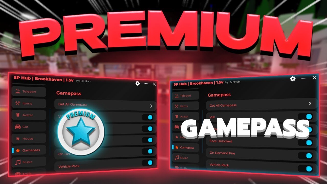 Brookhaven Script Gamepass Premium Unlock NO KEY (Pastebin) - Shife