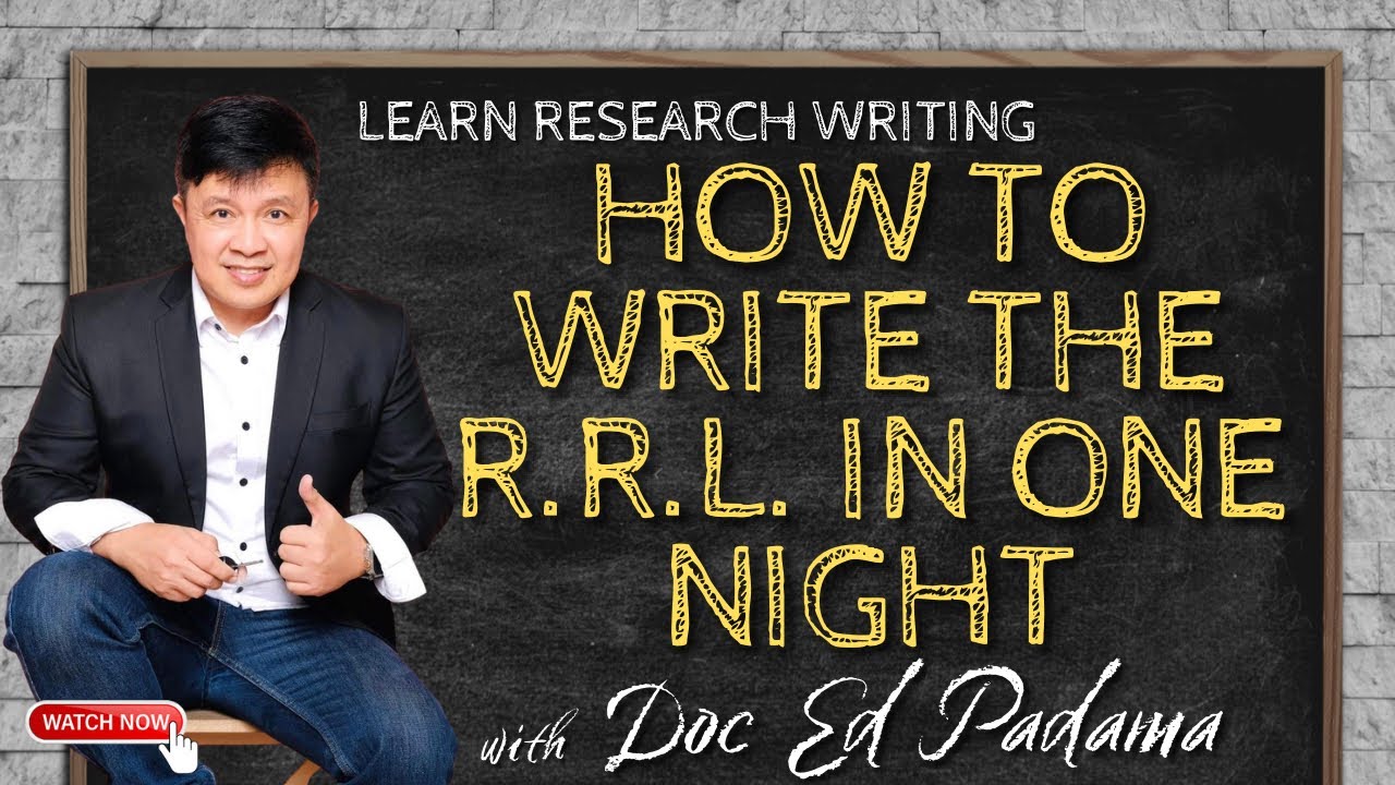 HOW TO WRITE THE R.R.L. IN ONE NIGHT