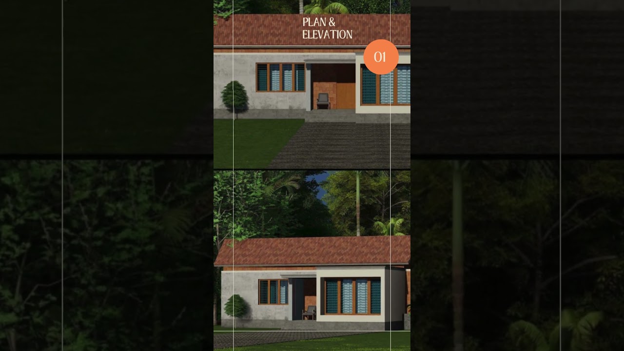 2 bhk_652 square feet Home Plan and Elevation  