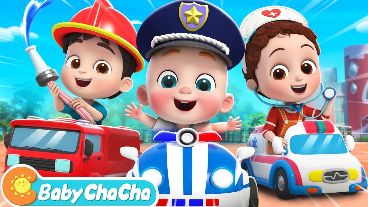 Rescue Team Song | Firefighter, Police Officer, and Doctor | Baby ChaCha Nursery Rhymes & Kids Songs
