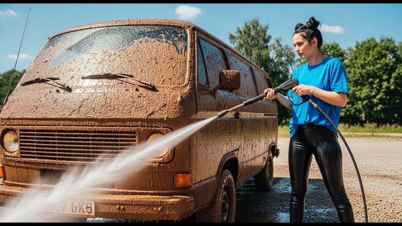 Extremely Dirty Mud-Covered Van | Insane Deep Cleaning Transformation (Satisfying ASMR)