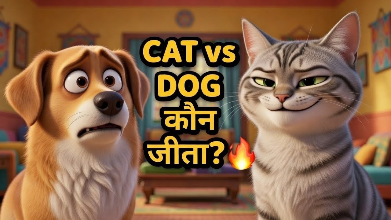 बिल्ली vs कुत्ता 🐱🔥🐶 | आखिर कौन जीता? (मज़ेदार फाइट)