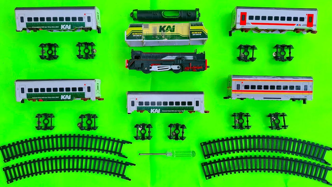 Membuat dan Merakit Mainan Kereta Api CC206, Gerbong Eksekutif,Gerbong Ekonomi,Gerbong Krl