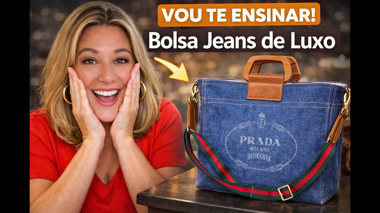 COMO FAZER BOLSA JEANS DE LUXO (FÁCIL E VENDE MUITO!)