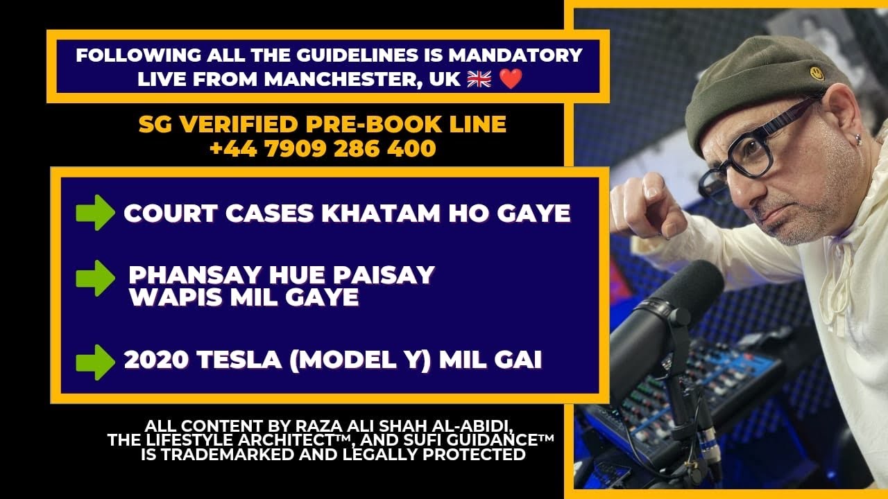Sufi Guidance Free Clinic I Live Podcast No: 1232 | Raza Ali Shah Al-Abidi The Lifestyle Architect™