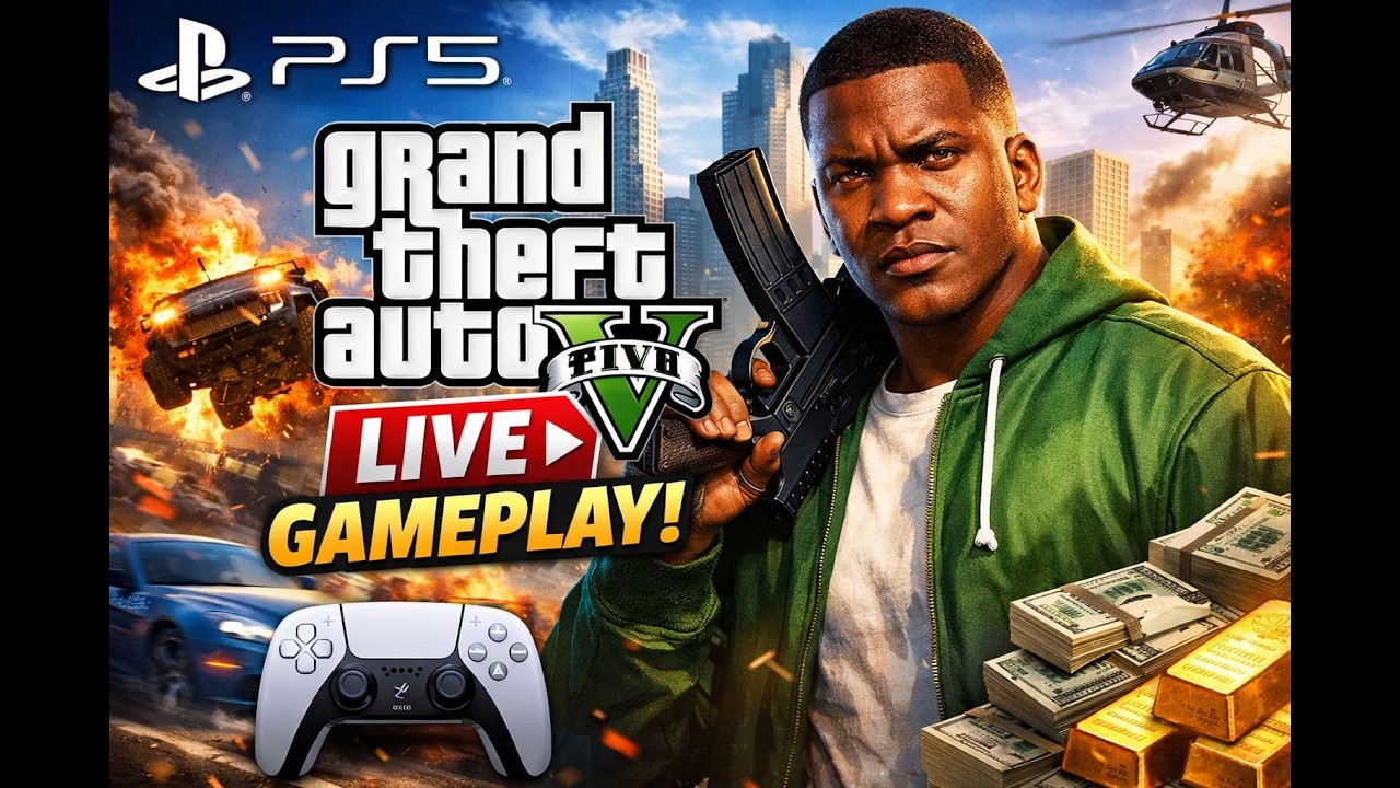 TODAY 11 PM 🔴 GTA V LIVE — Franklin’s Ultimate Rampage on PS5 💀.