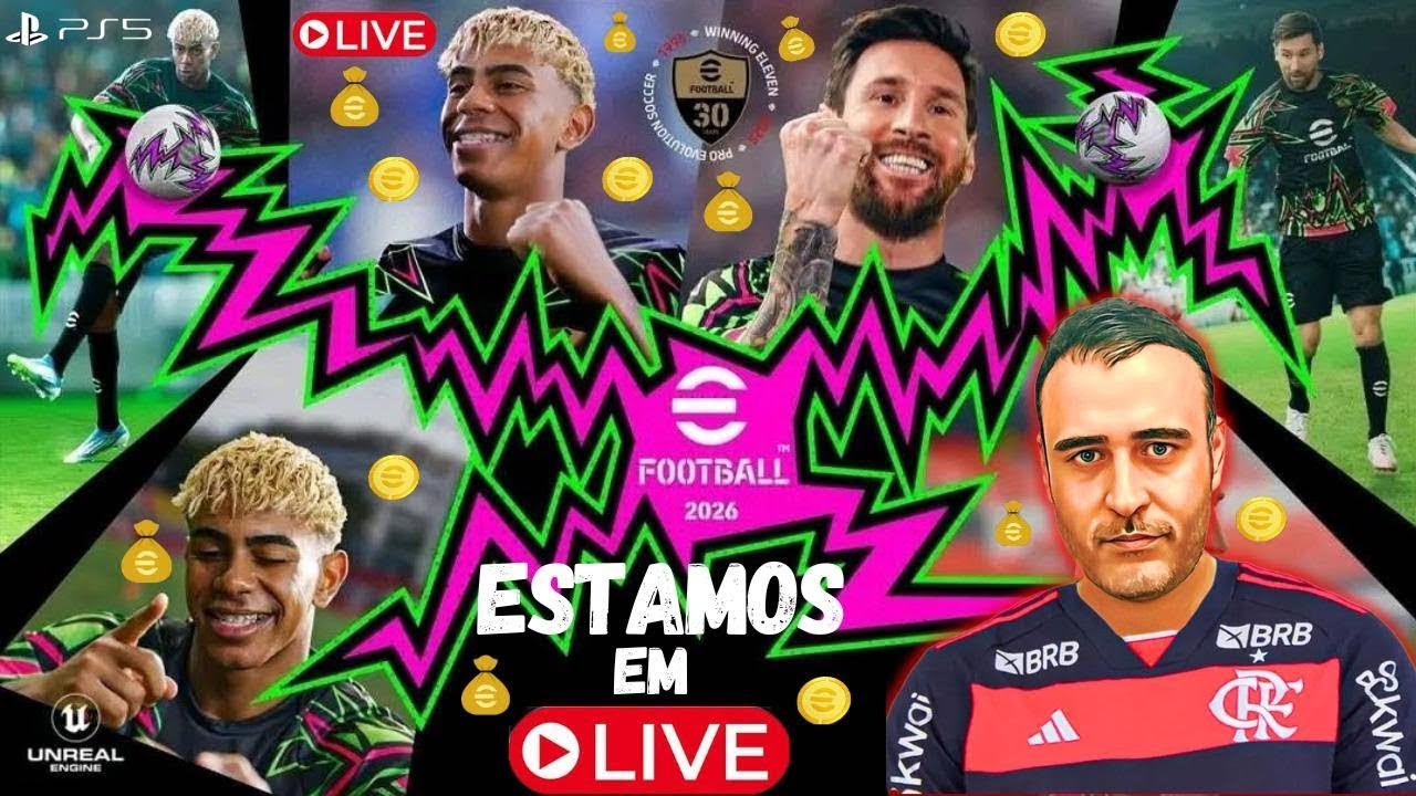 LIVE STREAM EFOOTBALL  26  JOGANDO CHEGOU A PLACA DE 100K