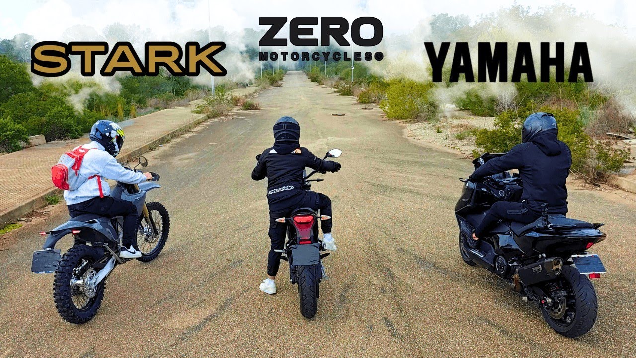 Stark VARG vs Yamaha TMAX 560 vs Zero FXE - 🏁DRAG RACE