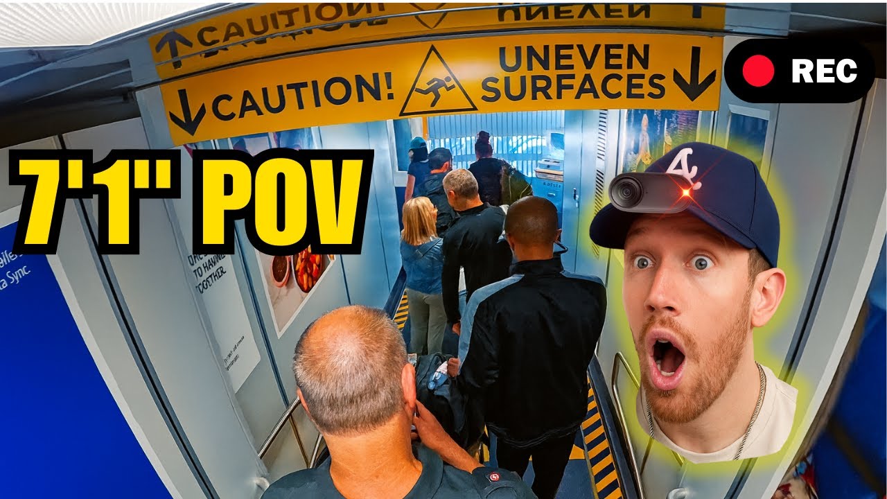 Walking Through an Airport at 7'1