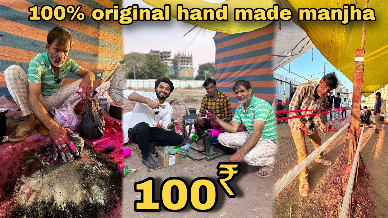 Original Hand made manjha for Subscribers 🔥 | kite market Ahmedabad | @Sezu vlogs