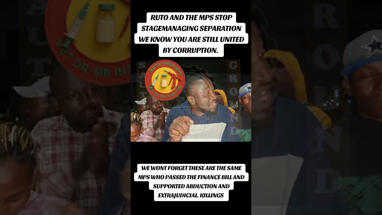 mps and ruto we know are together you are just stagemanaging a devorce