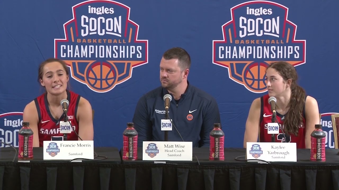 WBB: Matt Wise, Francie Morris & Kaylee Yarbrough Post Game (SoCon Semifinal)