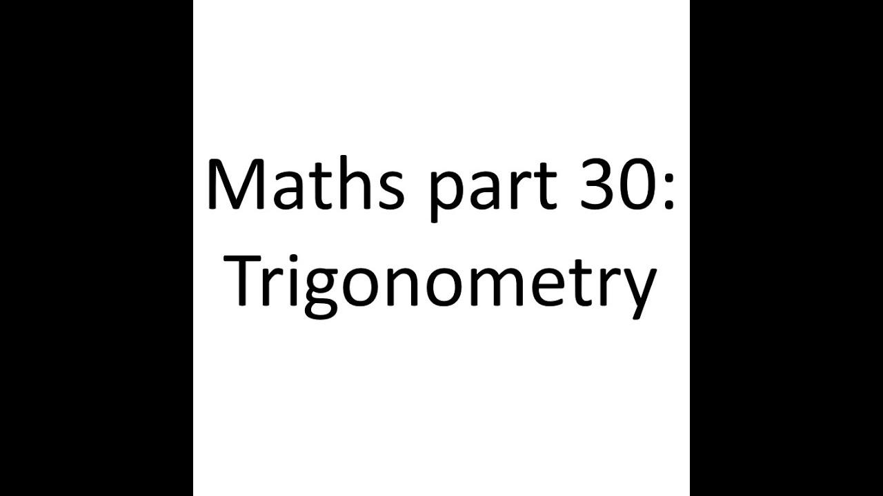 Mathematics Trigonometry(part 1)(in Arabic)