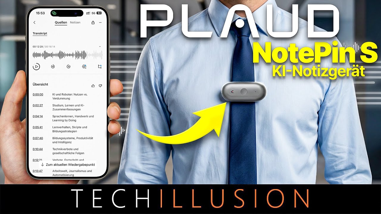 🔥PLAUD NotePin S: Das BESTE KI-Notizgerät 2026?! - Notizen, Zusammenfassungen und mehr 😱 +VERLOSUNG🎁