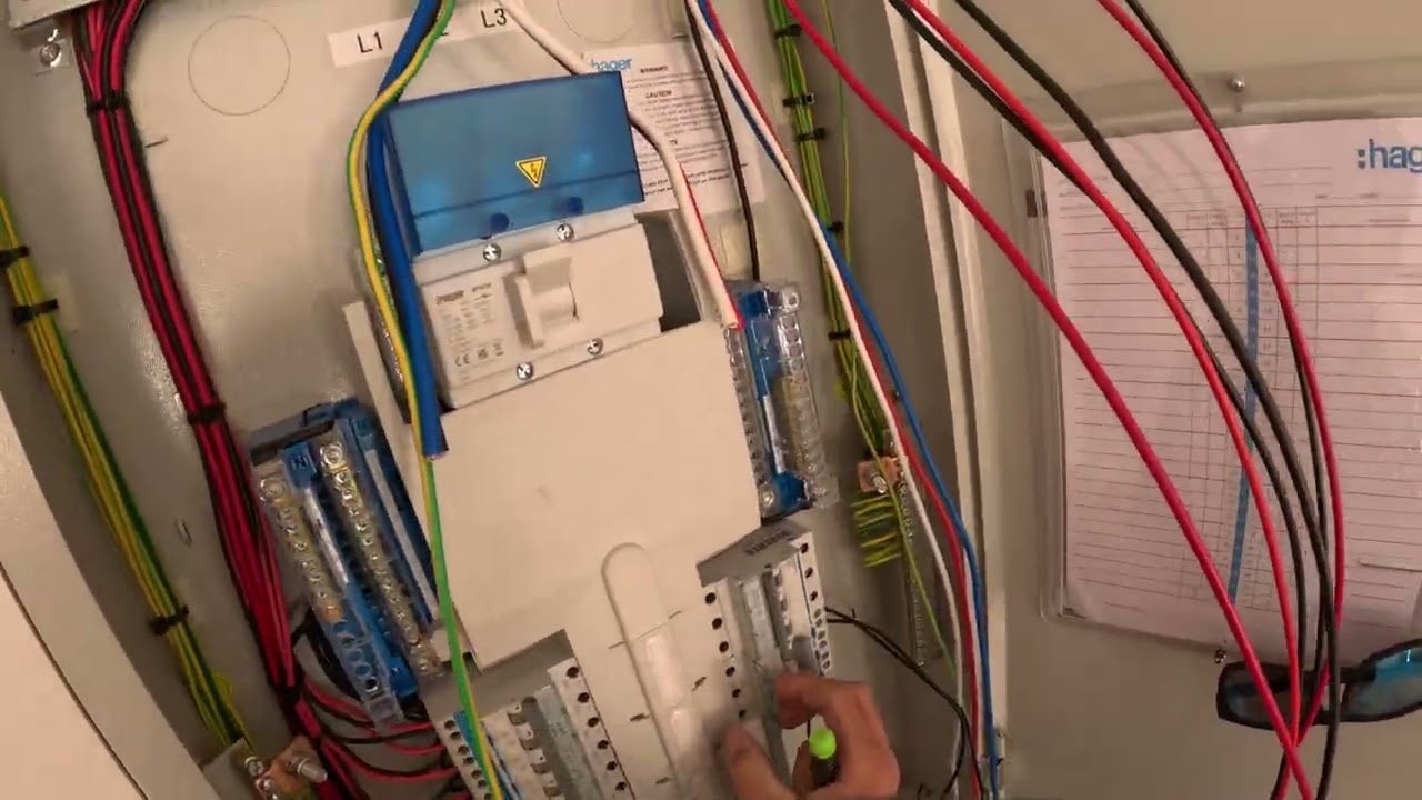 Inside a 36-Way Hager 3 Phase RCBO Chassis Board Fit Off