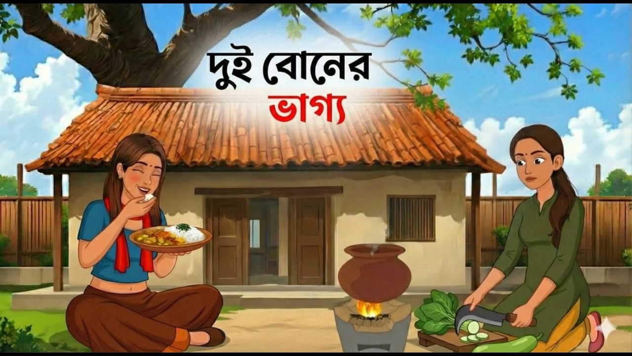 দুই বোনের ভাগ্য | Bangla Moral Cartoon Story | Rupkothar Golpo | Cartoon Kahani