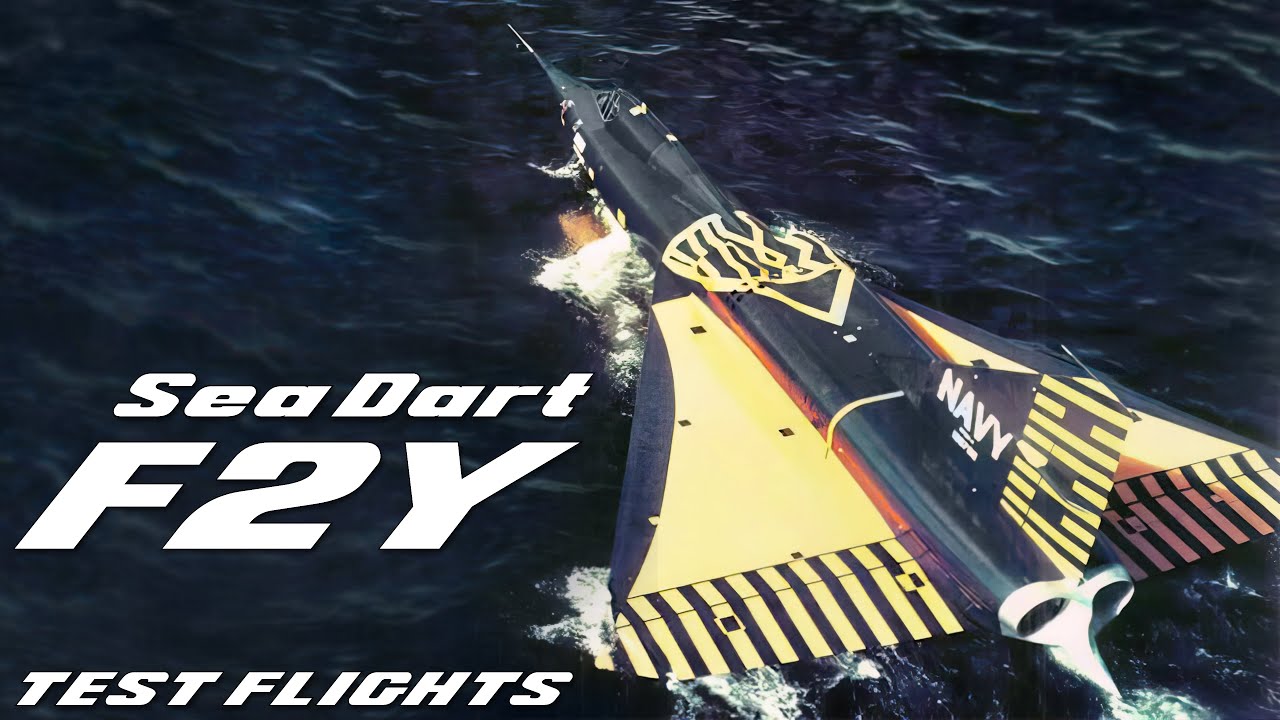 F2Y Sea Dart, The Amazing Prototype Sea Plane From 1950 | Original Footage Upscaled
