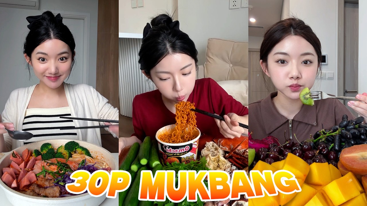 30 Minutes MUKBANG Assorted NOODLES & FRUITS 🍜🍉 with QUỲNH TRƯƠNG