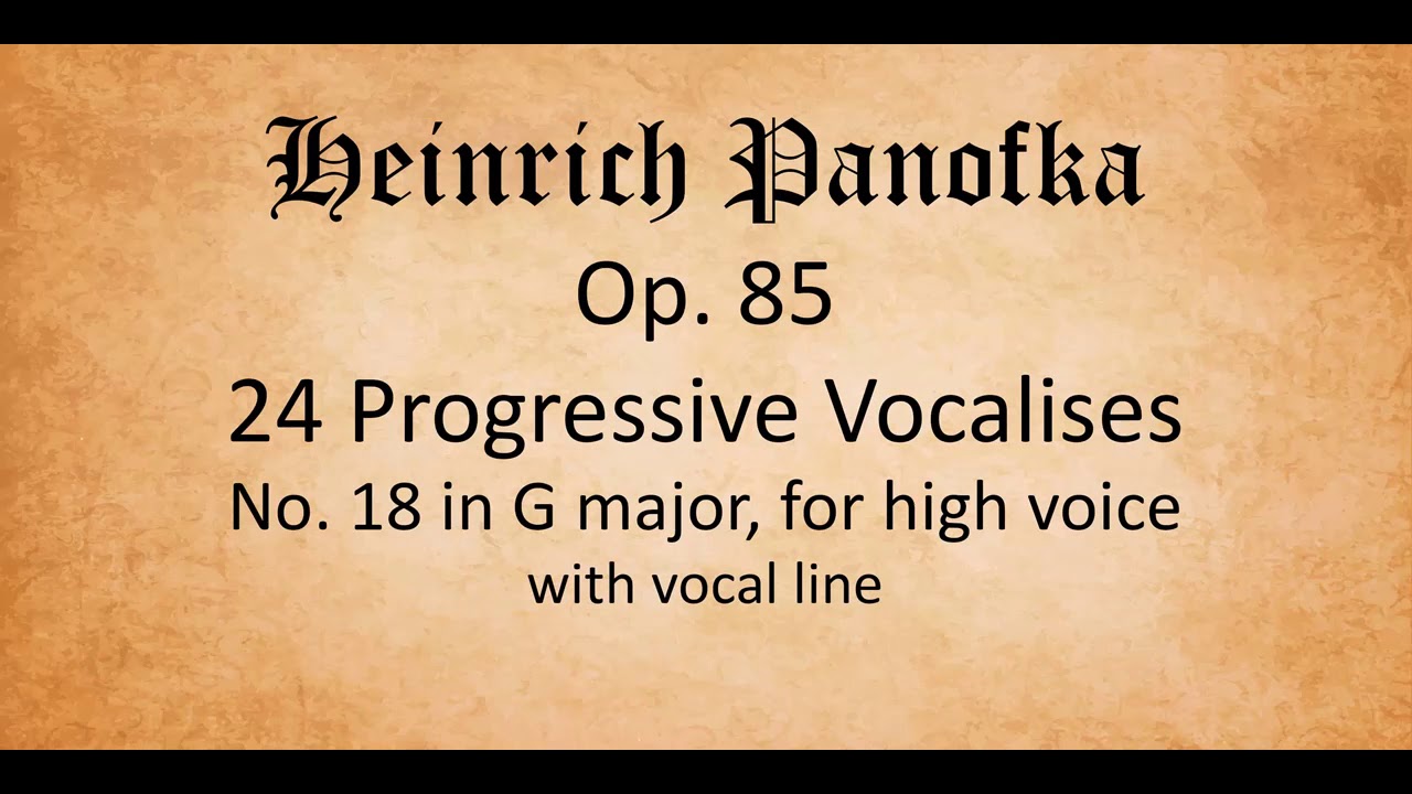 No 18: for high voice, with vocal line