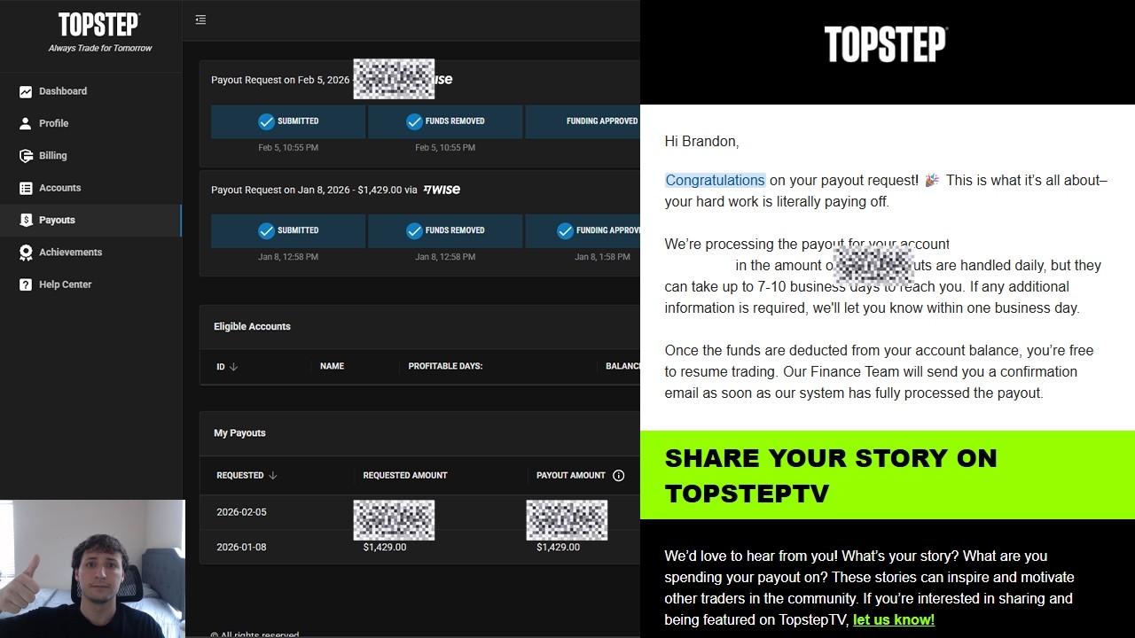 Second Payout Of 2026 & More XFA's on Topstep