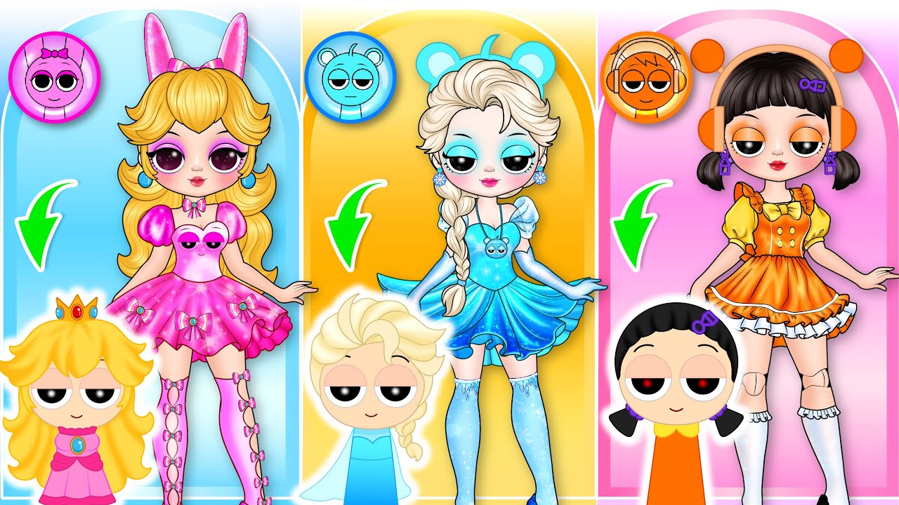 What Happens When Incredibox Sprunki Meets Disney Princess | DIY Fashion Paper Story