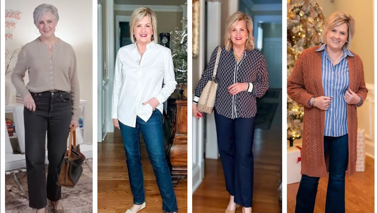 FASHION CLOTHING FOR WOMEN AGED +50 +60 YEARS +70 YEARS + 80 YEARS CLOTHING COMBINATIONS FOR LADIES