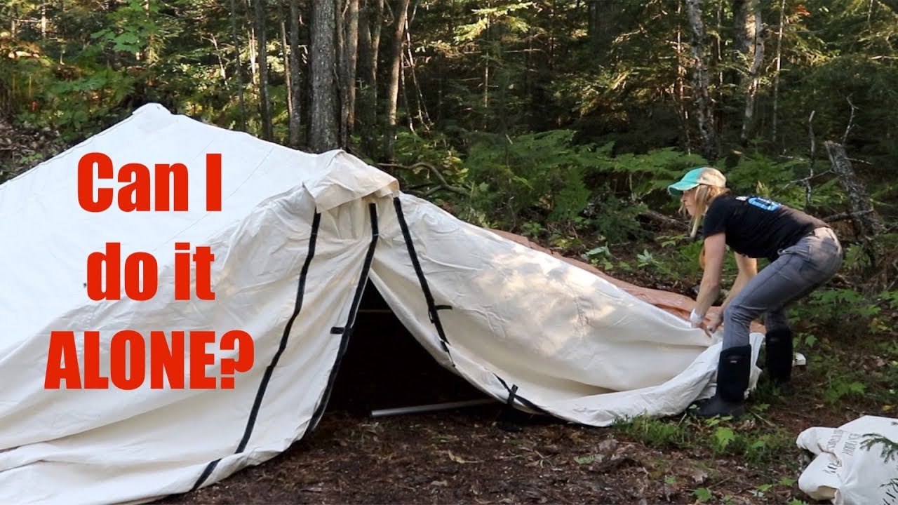 Putting up the Wall Tent, EPISODE 3, Cabin Build