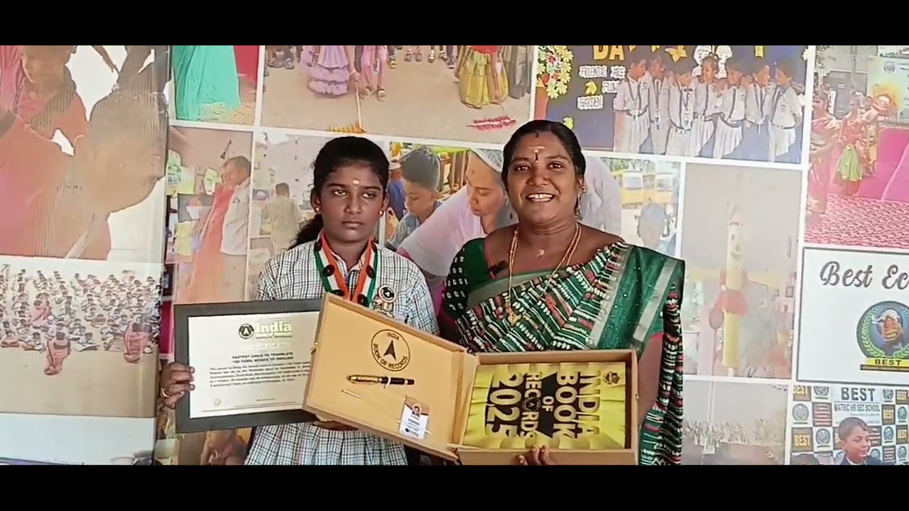 Young Talent Breaks Record: 100 Tamil Words  to English by E. Sai Thavasika