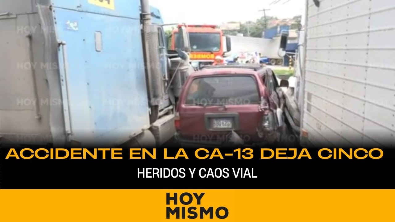 Cinco heridos deja accidente en la autopista de San Pedro Sula a Choloma