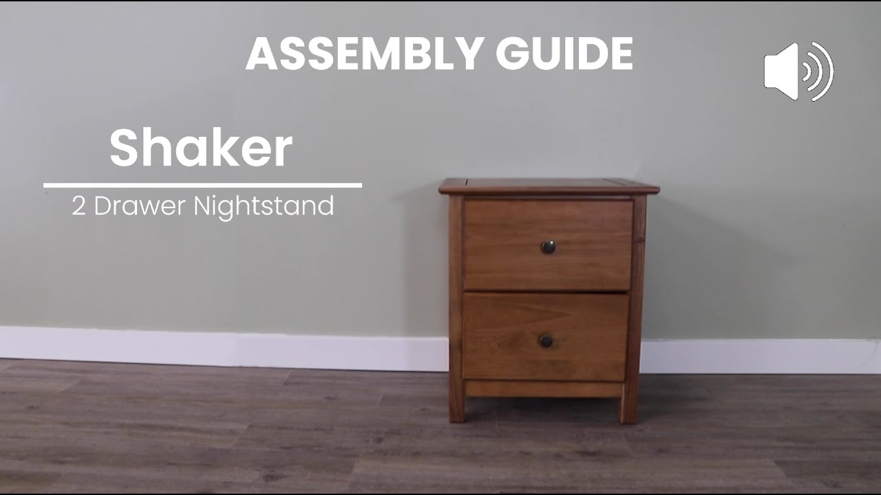 Full Assembly Instructions: Shaker 2-Drawer Nightstand