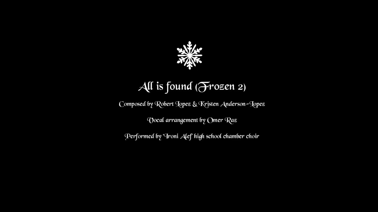 All is found (A cappella)